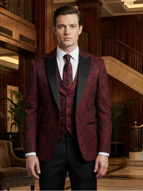 LHS 1012- BURGUNDY EUROPEAN STYLE