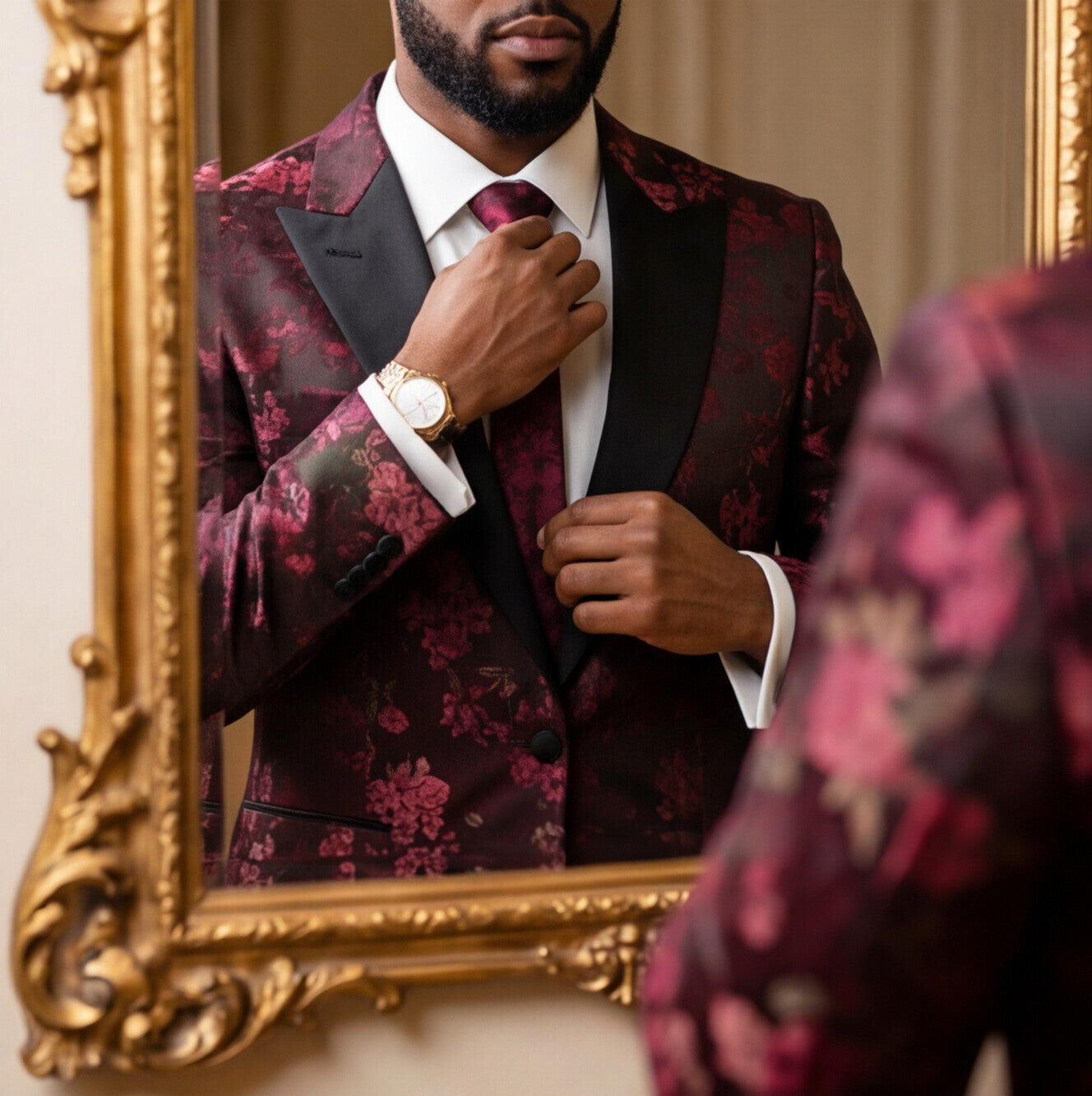 LHS 1012- BURGUNDY EUROPEAN STYLE