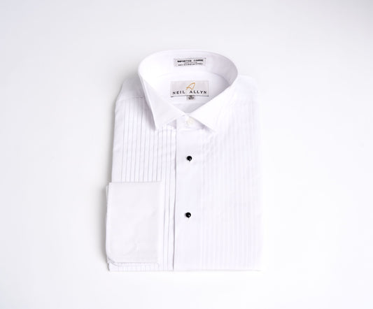 WHITE TUXEDO Shirt broken collar